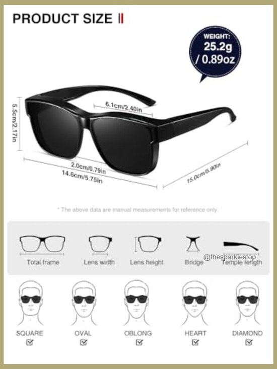Oversized Fit Over Glasses Sunglasses Polarized UV Protection Driving main image 4